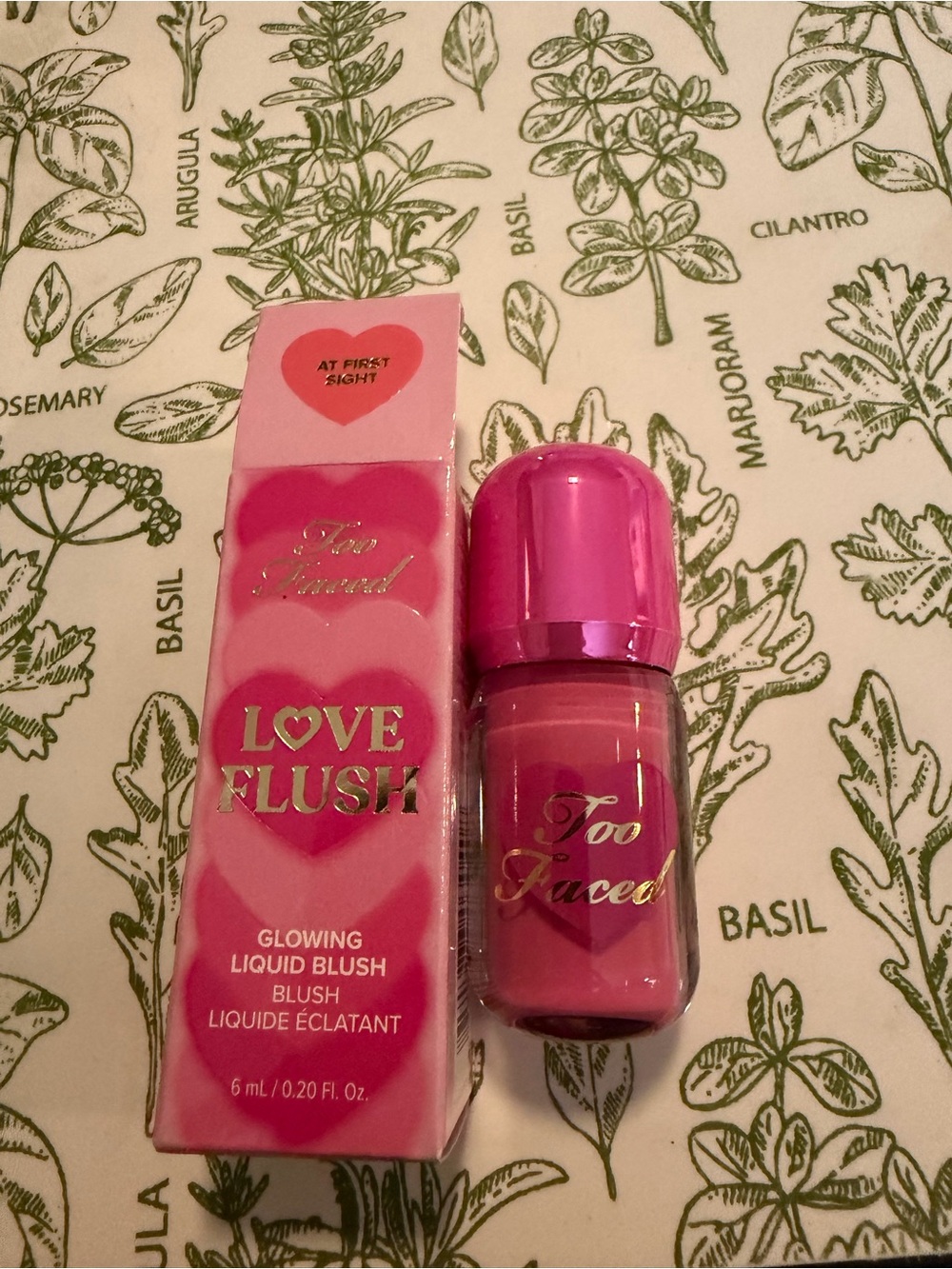 Too Faced Love Flush Glowing Liquid Blush — Bright Pink (At First Sight)